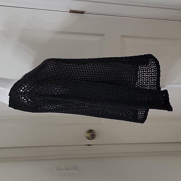 Rafaella Size S Black Loose / Open Knit Long Sleeve Sweater, Excellent Used Cond - Picture 5 of 10